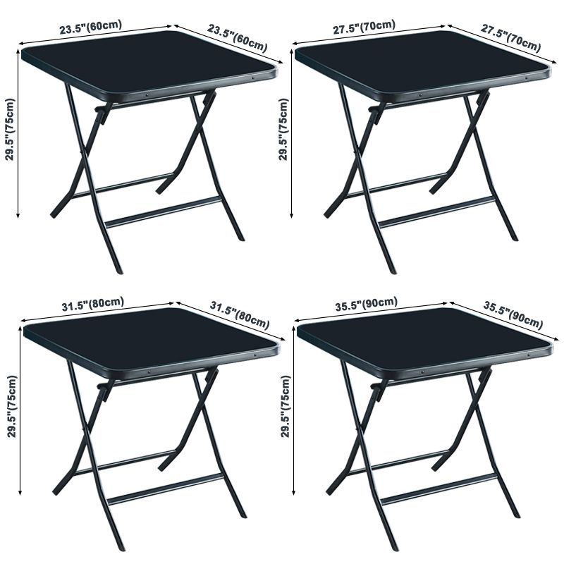 Modern Style Glass Kitchen Dining Table Black Table with Black Frame for Home Clearhalo ' dining_table' 'Dining Tables & Seating' 'Dining Tables' 'furn' 'furn_dining_table' 'Furniture' 'furniture_dining_table' 'Kitchen & Dining Furniture' 'kitchen&dining_furn' 'kitchen' 'kitchen_dining_table' 1200x1200_4acb75dc-0ca5-4200-a937-300289d15fbe