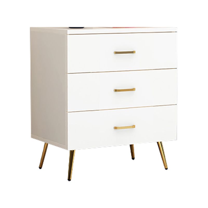 15.75 inch Wide Wood  Accent Chest with Drawers Metal Straight Legs
