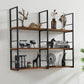 Wall Mounted Industrial Bookshelf Iron Frame Pine Wood Bookshelf for Bedroom Clearhalo 'Bookcases' 'furn' 'furn_bookcases' 'Furniture' 'furniture_bookcases' 'Office Furniture' 1200x1200_4acc8704-5e81-4f9f-b52a-69be4323792c