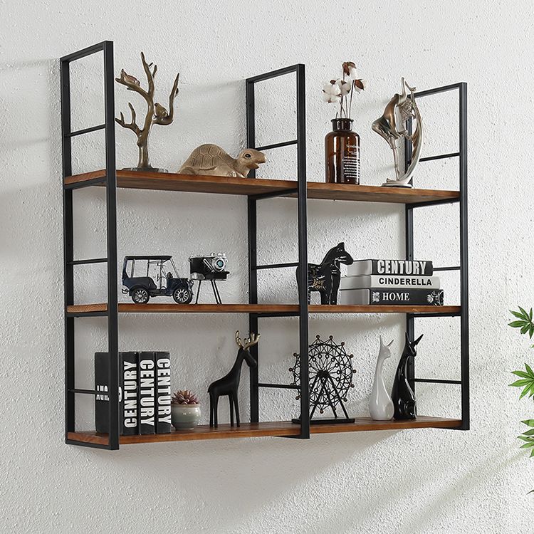 Wall Mounted Industrial Bookshelf Iron Frame Pine Wood Bookshelf for Bedroom Clearhalo 'Bookcases' 'furn' 'furn_bookcases' 'Furniture' 'furniture_bookcases' 'Office Furniture' 1200x1200_4acc8704-5e81-4f9f-b52a-69be4323792c