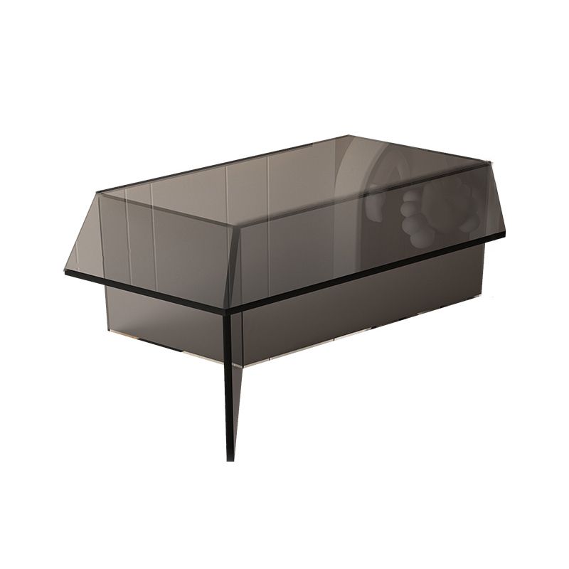 Mesa de centro transparente de acrílico, mesa de cóctel moderna para sala de estar