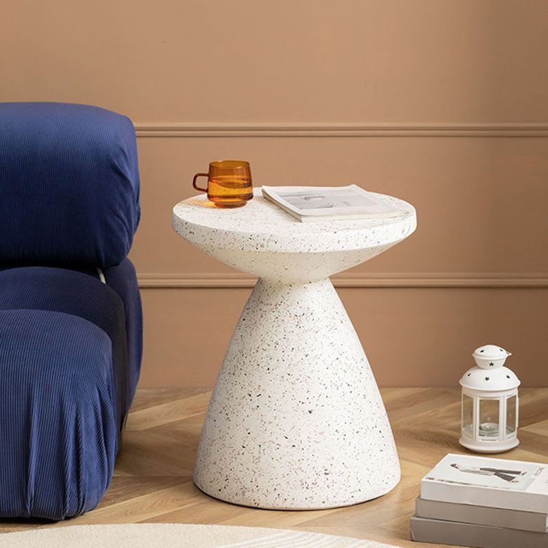 White Sofa Side Accent Table Round and Cone Shape Corner Table Clearhalo 'Coffee & Accent Tables' 'End & Side Tables' 'end_side_tables' 'furn' 'furn_end_side_tables' 'Furniture' 'Living Room Furniture' 1200x1200_4aced515-a2ac-4987-9b49-b678c82278c1