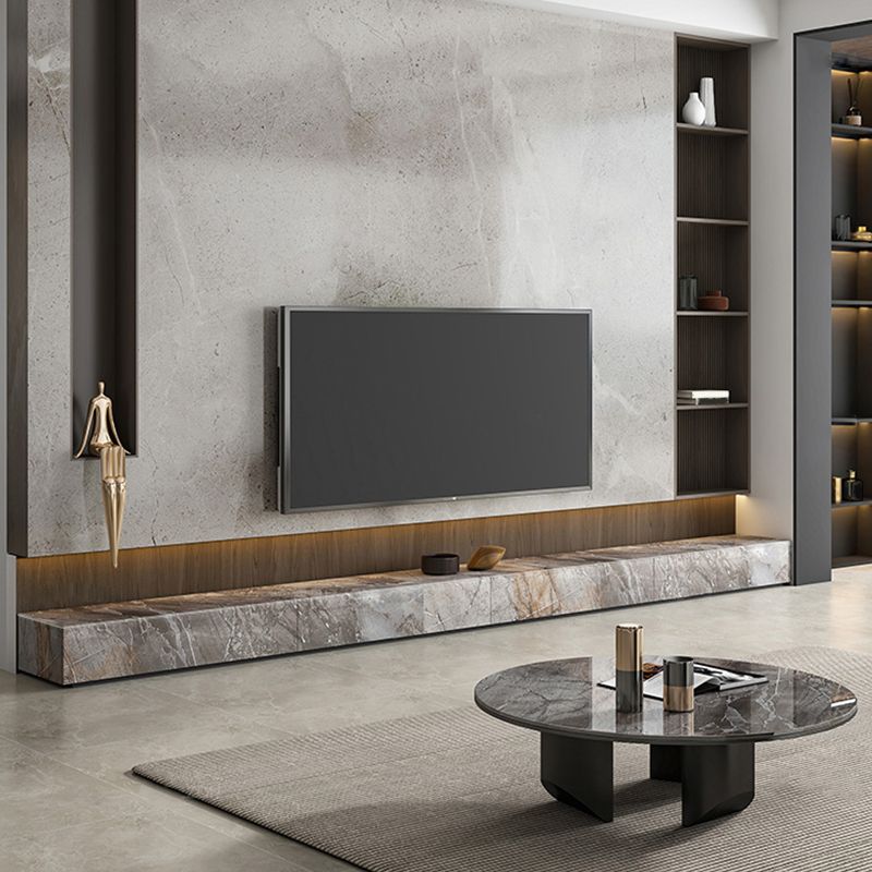 Brown Stone TV Stand Console Contemporary Media Console with Drawers Clearhalo 'furn' 'furn_tv_stands_entertainment_centers' 'Furniture' 'Living Room Furniture' 'TV Stands & Entertainment Centers' 'TV Stands & Media Storage Furniture' 'tv_stands_entertainment_centers' 1200x1200_4acedadc-73b3-4a5d-9c24-b6f956be04af