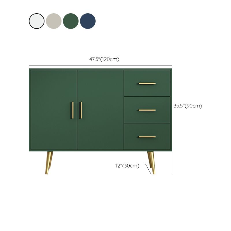 木製サイドボードキャビネットモダンな長方形ホームサイドボード引き出しとドア付き