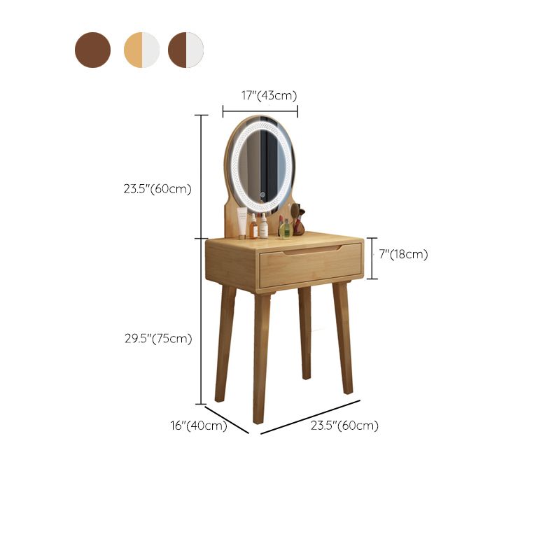 Scandinavian Vanity Makeup Table Set Rubberwood Dressing Table Stool Set Clearhalo 'Bedroom Furniture' 'furn' 'furn_makeup_vanities' 'Furniture' 'Makeup Vanities' 'makeup_vanities' 1200x1200_4acfff15-b355-41c5-a609-8491d665f965
