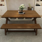 Mesa de comedor de madera de estilo industrial Mesa de comedor rectangular con patas de madera