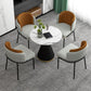 Glam Metal Dinette Table Gesinterde stenen eettafel voor thuisgebruik