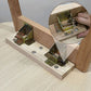 Modernistic Wooden Coffee Table Elliptical 4 Legs Cocktail Table