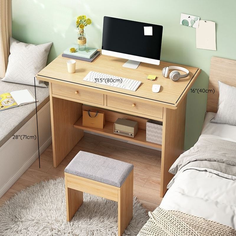 Bureau d'écriture en bois d'ingénierie Bureau rectangulaire contemporain pour le bureau