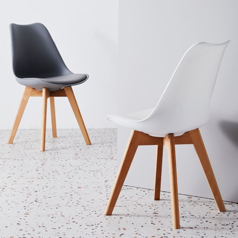 Scandinavian Indoor Side Chair Solid Back Upholstered Dining Room Chair with Wood Legs Clearhalo ' kitchen&dining_furn' 'Dining Chairs' 'Dining Tables & Seating' 'dining_chair' 'Furniture' 'furniture_dining_chair' 'Kitchen & Dining Furniture' 'kitchen' 1200x1200_4ad2f2d4-c049-488b-b2e7-e404ec889e01