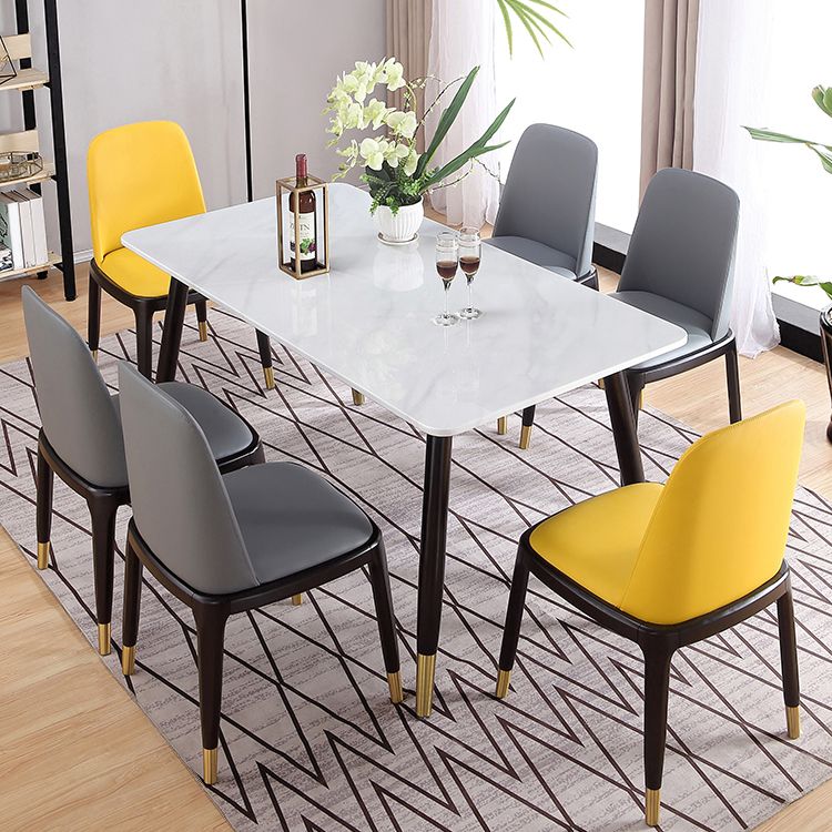 Glam Style Side Dining Chairs Faux Leather Dining Chairs for Dining Room Clearhalo 'Dining Chairs' 'Dining Tables & Seating' 'dining_chair' 'furn' 'furn_dining_chair' 'Furniture' 'furniture_dining_chair' 'Kitchen & Dining Furniture' 1200x1200_4ad358f0-b615-4e80-bc00-8dca9682082e