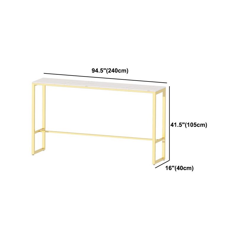 Glam 1/4/7 Pieces Bar Table Set Rectangle Stone Counter Table with High Stools for Cafe Clearhalo 'Bar Furniture' 'furn' 'furn_home_bar_bar_sets' 'Furniture' 'Home Bars & Bar Sets' 'home_bar_bar_sets' 'Kitchen & Dining Furniture' 1200x1200_4ad6856e-f111-410e-b333-b84d5b769142