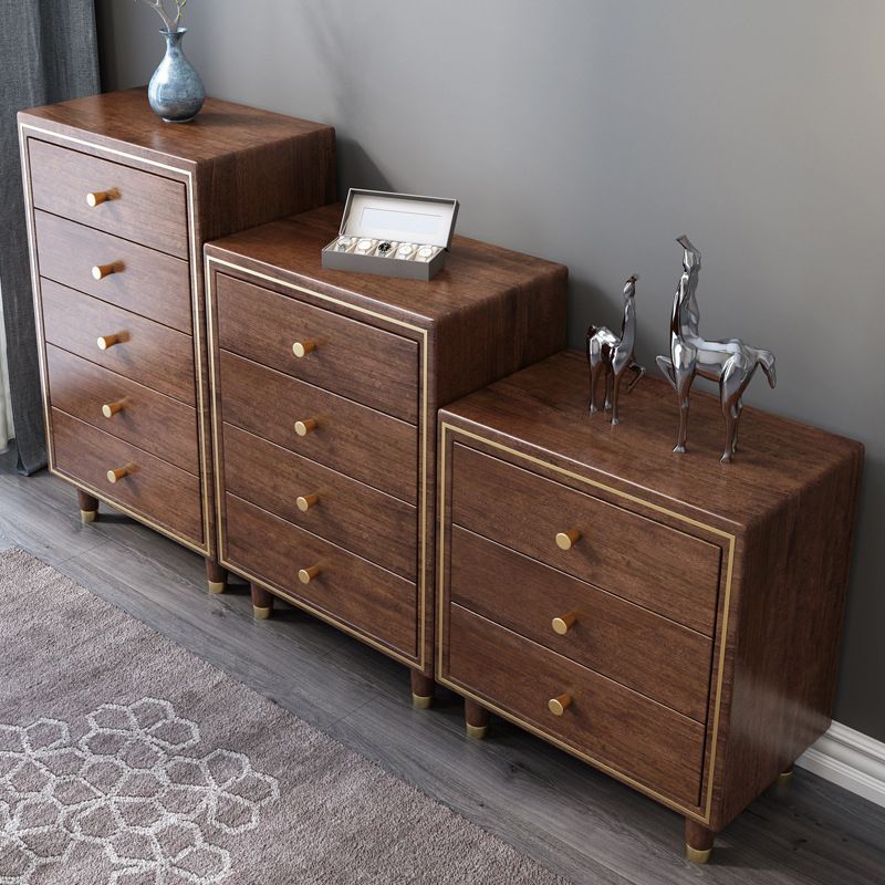 Glam Solid Wood Storage Chest Bedroom Chest in Brown with Drawers Clearhalo 'Bedroom Furniture' 'Dressers & Chests' 'dressers_chests' 'furn' 'furn_dressers_chests' 'Furniture' 1200x1200_4ad836f2-d202-481e-8542-a894260509bf