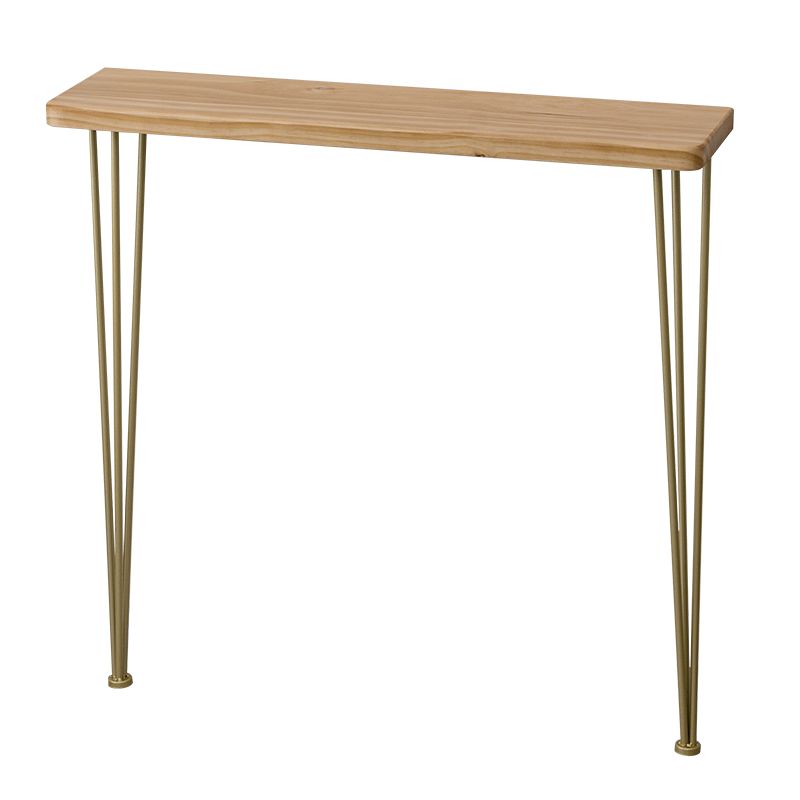 Divano moderno della metà del secolo Tavolo da 31,5 "H tavolo da console in legno massiccio con gambe metalliche