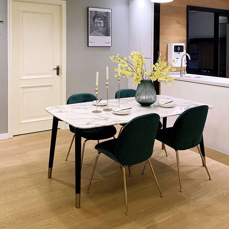 Stone Table Contemporary Style Rectangle Dining Site Table with 4 Legs Clearhalo ' dining_table' 'Dining Tables & Seating' 'Dining Tables' 'furn' 'furn_dining_table' 'Furniture' 'furniture_dining_table' 'Kitchen & Dining Furniture' 'kitchen&dining_furn' 'kitchen' 'kitchen_dining_table' 1200x1200_4ada9d79-45bc-4725-845c-6a0eaa165000
