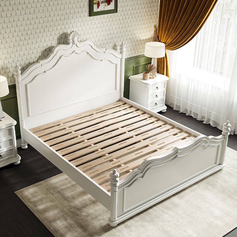 Victorian Standard Bed Solid Wood White Panel Bed with Headboard Clearhalo 'Bedroom Furniture' 'Beds' 'furn' 'furn_beds' 'Furniture' 1200x1200_4adb1155-9bbf-41e9-aa05-da8fabc8b0f8