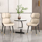Scandinavian Wingback Arm Dining Chairs for Home Leather Dining Chairs