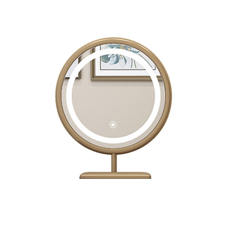 Solid Wood Vanity Makeup Table with Drawer Standing Mirror Dressing Table