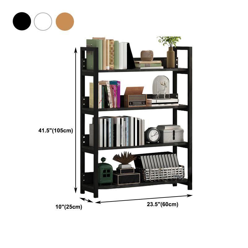 Open Steel Wood Bookcase Modern Home Simple Office Rectangular Bookshelf