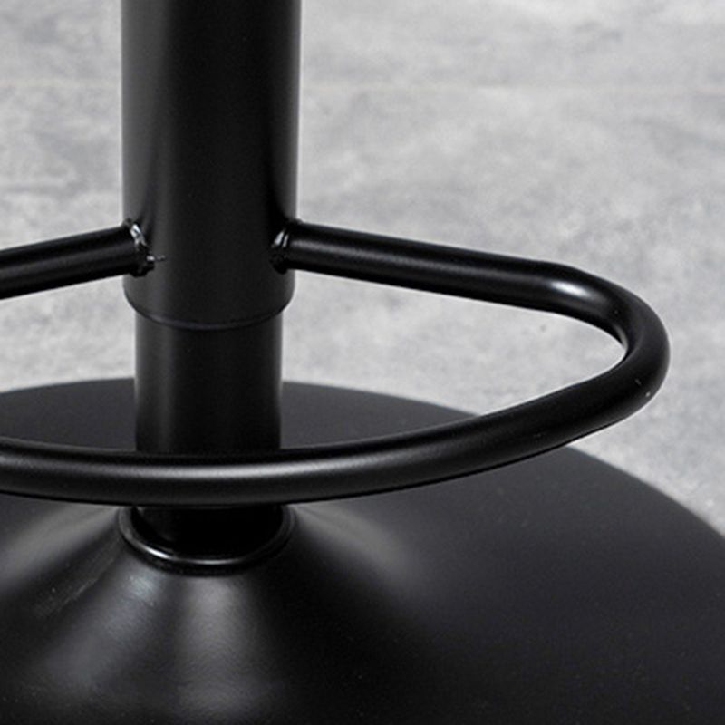 Contemporary Metal Stool Leather Upholstered Counter Stool in Matte Finish for Indoor Clearhalo 'Bar Furniture' 'Bar Stools' 'bar_stools' 'furn' 'furn_bar_stools' 'Furniture' 'Kitchen & Dining Furniture' 1200x1200_4ae4ed4c-8a06-443d-aba2-2f04545550a5