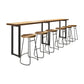 Modern Bar Table Set 1/7 Pieces Solid Wood Rectangle Bar table with Backless Stools Clearhalo 'Bar Furniture' 'furn' 'furn_home_bar_bar_sets' 'Furniture' 'Home Bars & Bar Sets' 'home_bar_bar_sets' 'Kitchen & Dining Furniture' 1200x1200_4ae6ca30-5800-4d07-b306-e5d9b27a0de8