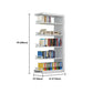 Rectangle Etagere Bookshelf Modern Metal Open Bookcase with Shelves