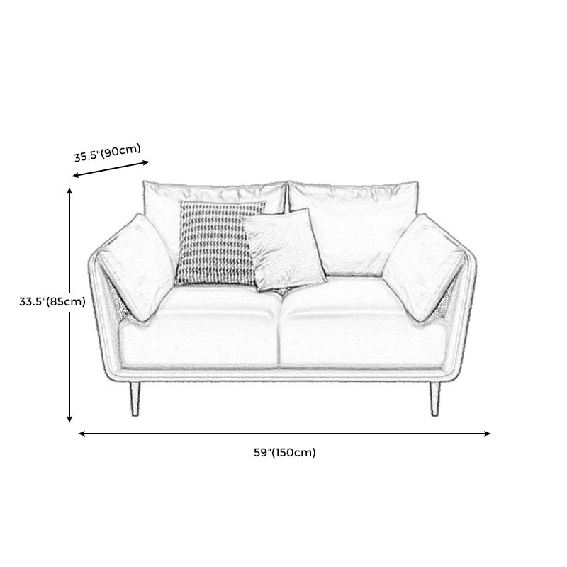 Faux Leather Sofa with Pillows Back and Pillow Top Arm for Living Room Clearhalo 'furn' 'furn_sofas' 'Furniture' 'Living Room Furniture' 'Sofa' 'sofas' 1200x1200_4ae7b3c9-0e46-4c24-acc2-b0e03aabc4db