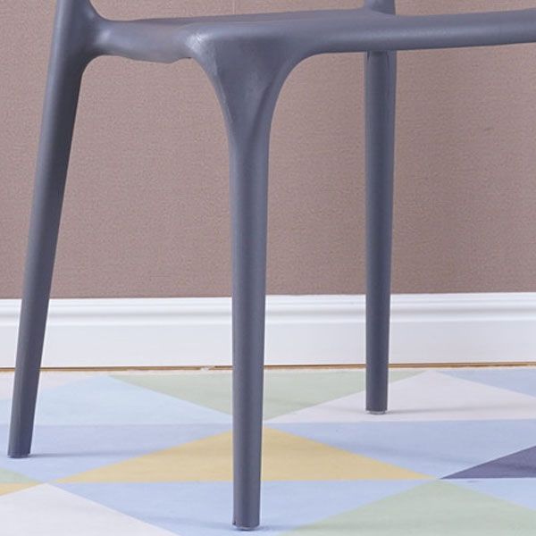 Contemporary Restaurant Plastic Arm Chair Matte Finish Open Back Dining Chair Clearhalo ' kitchen&dining_furn' 'Dining Chairs' 'Dining Tables & Seating' 'dining_chair' 'Furniture' 'furniture_dining_chair' 'Kitchen & Dining Furniture' 'kitchen' 1200x1200_4aec56b5-802a-4e24-a1bb-7258a15c124e