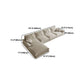 31.5"H White Faux Leather Pillow Top Arm Sofa & Chaise for Living Room