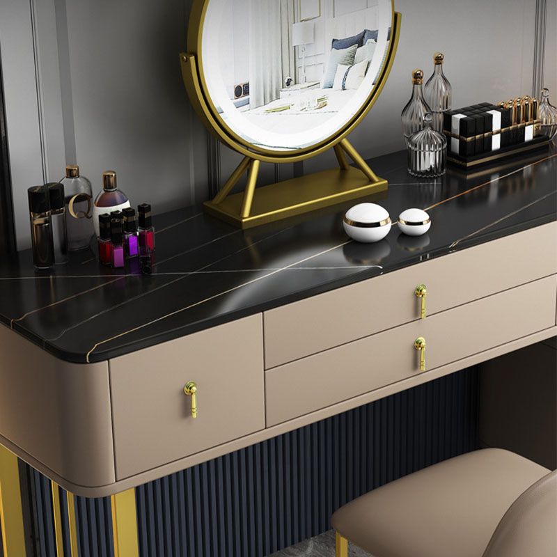 Dennenhout 7 laden dressoir met stenen top make-up ijdelheid voor bedroon