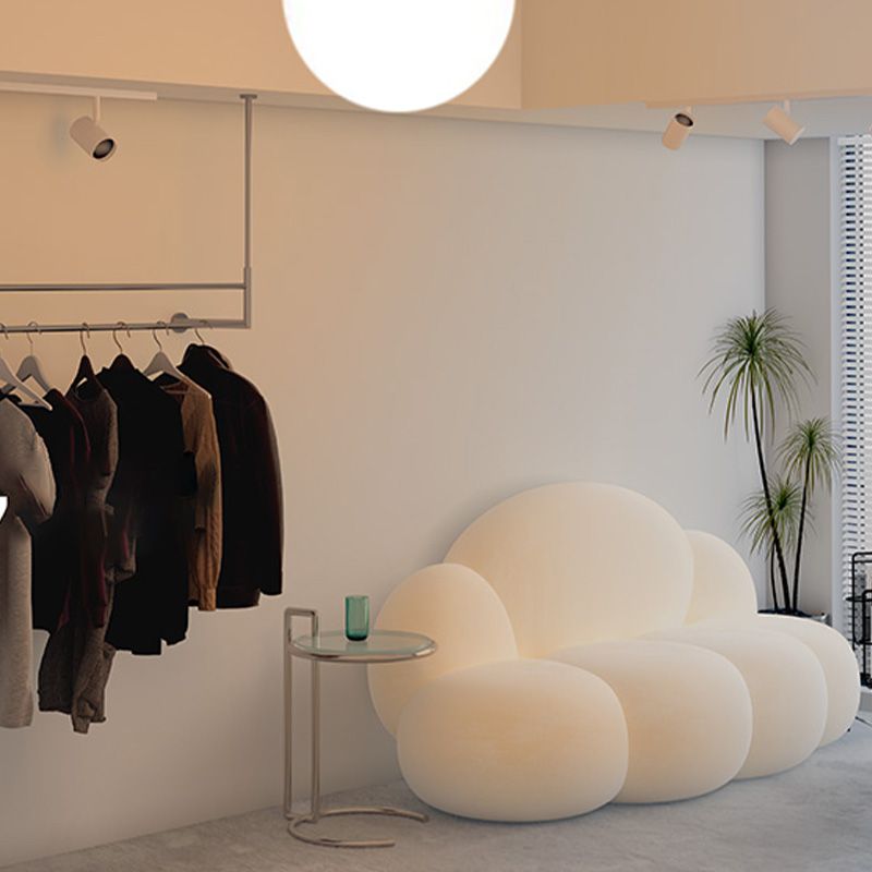 Coussins sans bras Sofa standard en blanc pour une salle bonus