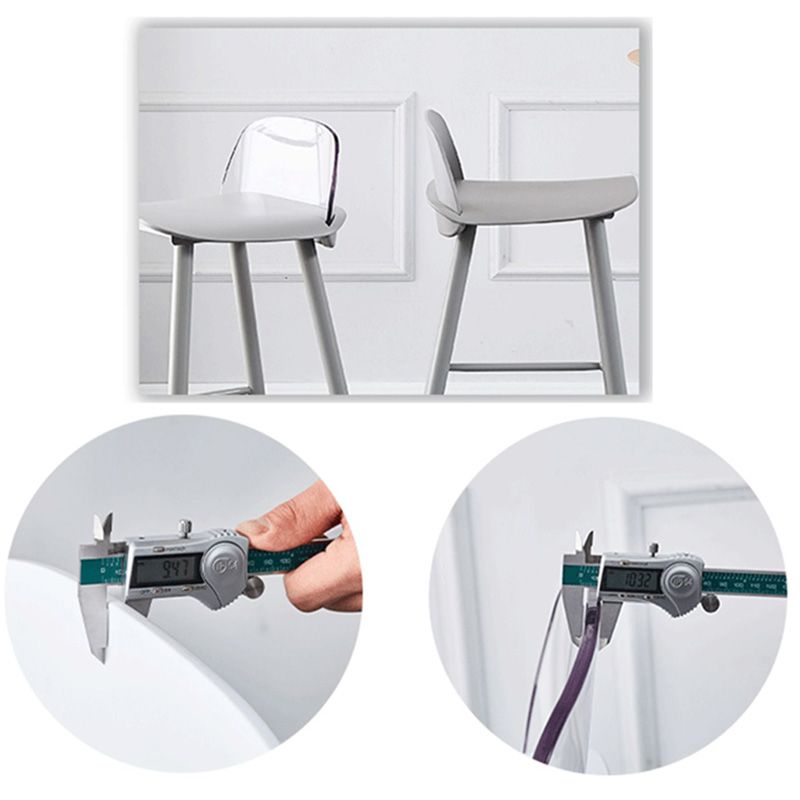 Industrial Style Bar-stool with 4 Legs Low Back PP Seat for Kitchen Bar Clearhalo 'Bar Furniture' 'Bar Stools' 'bar_stools' 'furn' 'furn_bar_stools' 'furniture_bar_stools' 'Kitchen & Dining Furniture' 'kitchen&dining_furn' 'kitchen' 'kitchen_furn' Furniture' 1200x1200_4aef4a53-4cc1-4426-8be9-a74f7bdf84d4