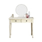 Weißer Massivholz Waschtisch Tisch Set Schlafzimmer Make -up Eitelkeitstisch - 30,7 "H