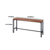 Tavolo da bar in legno di pino rettangolo industriale set da 1/4 pezzi con sgabelli alti