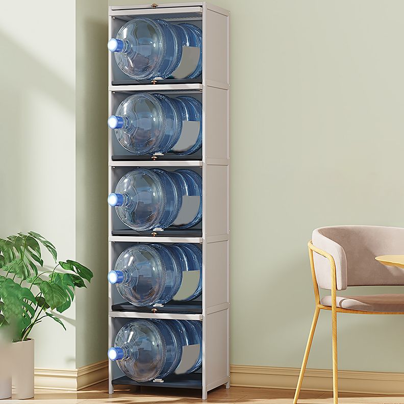 Cabinet di accento bianco contemporaneo, mobile standard rettangolo