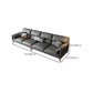 35"H Contemporary Sectional Sofa Leather Grey Stationary Sectionals Clearhalo 'furn' 'furn_sectionals' 'Furniture' 'Living Room Furniture' 'Sectionals' 1200x1200_4af2b873-105b-43ed-b4ec-2f8238339318