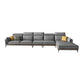 Modern Square Arm Cushion Back Sectional Faux Leather Sofa and Chaise in Dark Gray Clearhalo 'furn' 'furn_sectionals' 'Furniture' 'furniture_sectionals' 'kitchen' 'kitchen_sectionals' 'Living Room Furniture' 'Sectionals' 1200x1200_4af3735e-e3dc-418b-84f0-c2cc5e70f8fe