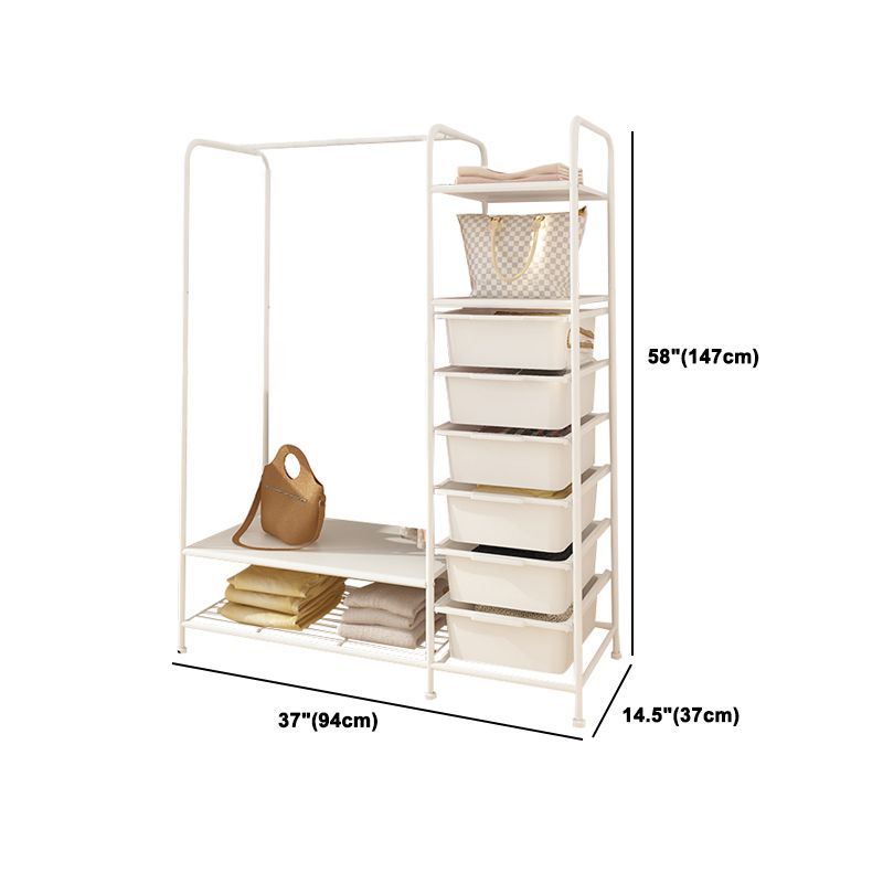 Contemporary Metal Wardrobe Cloth Rod Included Wardrobe Closet for Bedroom Clearhalo 'Armoires & Wardrobes' 'armoires_wardrobes' 'Bedroom Furniture' 'furn' 'furn_armoires_wardrobes' 'Furniture' 1200x1200_4af378ca-113d-4839-a69d-d50a8197f67b