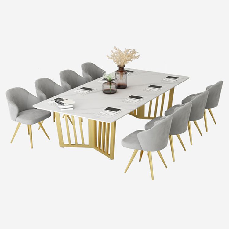 Glam Style Rectangular Office Desk White Top Writing Desk with Sled Base Clearhalo 'furn' 'furn_office_desk' 'Furniture' 'furniture_office_desk' 'Office Desks' 'Office Furniture' 'office_desk' 1200x1200_4af4c35c-ae5d-4220-b46c-8e424059d980