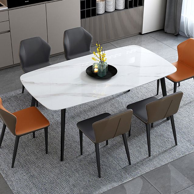 Sintered Stone Modern Dining Table Rectangle Table with 4 Legs for Home Clearhalo ' dining_table' 'Dining Tables & Seating' 'Dining Tables' 'furn' 'furn_dining_table' 'Furniture' 'furniture_dining_table' 'Kitchen & Dining Furniture' 'kitchen&dining_furn' 'kitchen' 'kitchen_dining_table' 1200x1200_4af57896-49aa-4c7e-a0eb-760ecb520df2