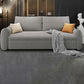 Contemporary Fabric Sofa Bed 34.65"H Square Arm Sofa Bed with Bolster Pillows,Gray Clearhalo 'furn' 'furn_sofas' 'Furniture' 'furniture_sofas' 'kitchen' 'kitchen_sofas' 'Living Room Furniture' 'Sofa' 'sofas' 1200x1200_4af7f4cf-ca0a-4a4a-b0da-677ace801329