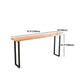 Rectangle Bar Dining Table Contemporary Bar Table with Black Sled Base Clearhalo 'Bar Furniture' 'Bar Tables' 'bar_tables' 'furn' 'furn_bar_tables' 'Furniture' 'Kitchen & Dining Furniture' 1200x1200_4af7f762-9701-4c3d-a4e2-14e1a036202d