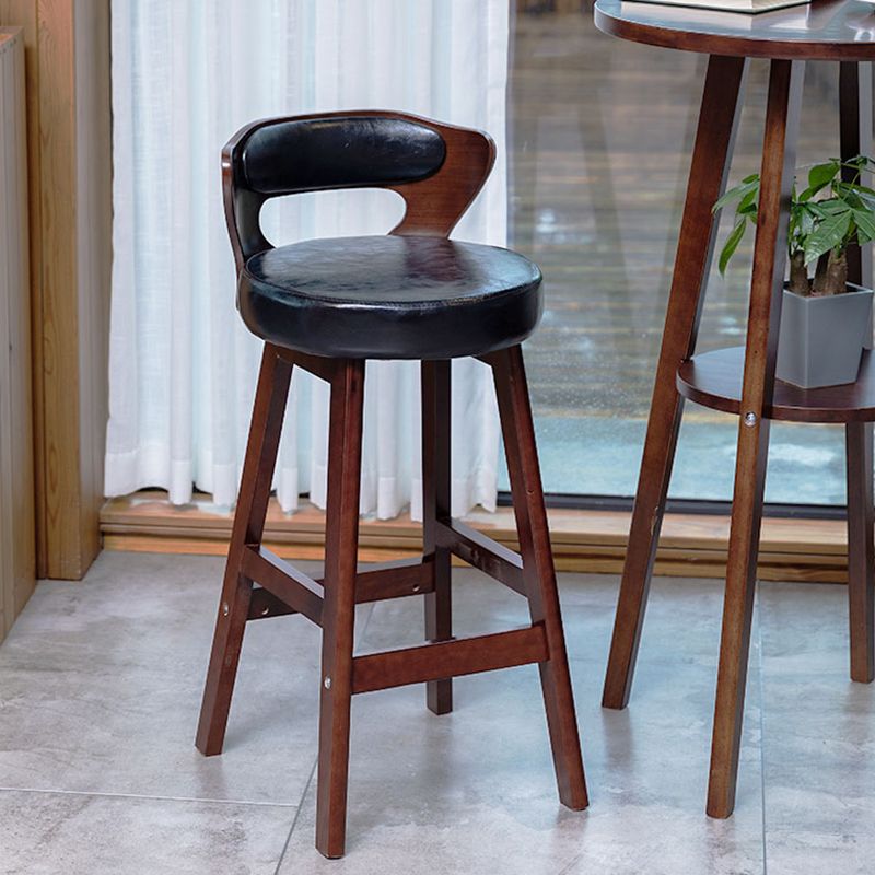 Scandinavian Wood Brown Counter Stools Round Seat Bar Stools with Footrest Clearhalo 'Bar Furniture' 'Bar Stools' 'bar_stools' 'furn' 'furn_bar_stools' 'furniture_bar_stools' 'Kitchen & Dining Furniture' 'kitchen&dining_furn' 'kitchen' 'kitchen_furn' Furniture' 1200x1200_4af803a1-4e57-44ca-95d3-bebe500a9c8d