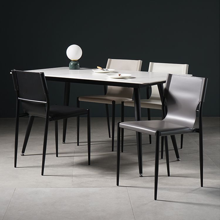 Modern Style Chair Dining Armless Chairs with Metal Legs for Kitchen Clearhalo ' kitchen&dining_furn' 'Dining Chairs' 'Dining Tables & Seating' 'dining_chair' 'furn' 'furn_dining_chair' 'Furniture' 'furniture_dining_chair' 'Kitchen & Dining Furniture' 'kitchen' 1200x1200_4af862fc-68b5-46c7-94f1-bdc3e6cc0625