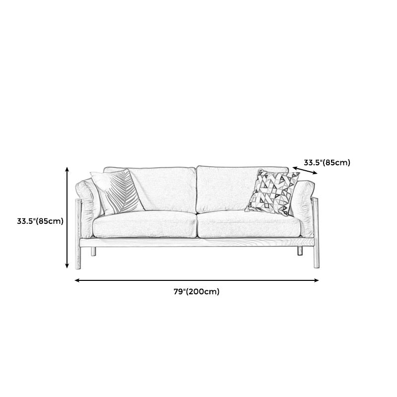 Modern Cotton Sofa Loose Back Sofa 32.6"W with Pillow Top Arm Clearhalo 'furn' 'furn_sofas' 'Furniture' 'furniture_sofas' 'Living Room Furniture' 'Sofa' 'sofas' 1200x1200_4af97251-e19b-4d80-9422-586d5ba9ac9e