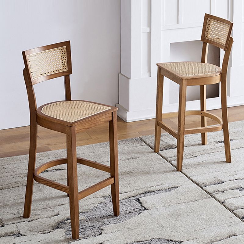 Contemporary Solid Wood Frame Stool Low Back Armless Bar Stool Clearhalo 'Bar Furniture' 'Bar Stools' 'bar_stools' 'furn' 'furn_bar_stools' 'Furniture' 'Kitchen & Dining Furniture' 1200x1200_4afa918e-f8ca-48cc-8e51-831a1050b540