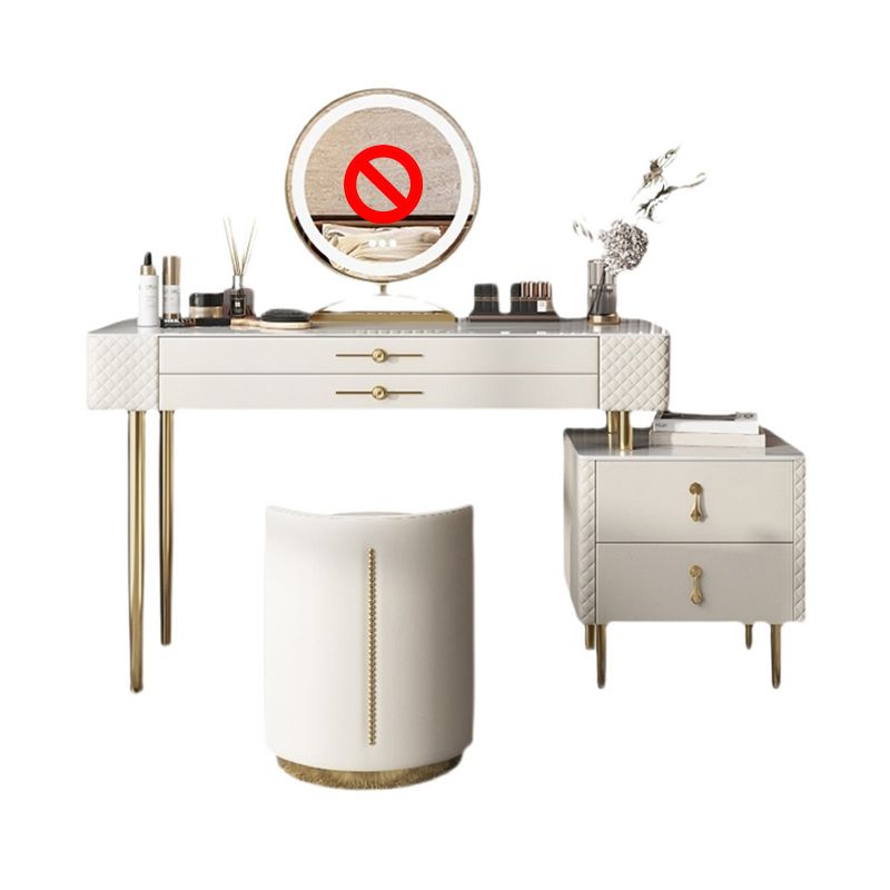 Table de maquillage blanc pour chambre avec tiroir 15,74 "W x 31,49" H