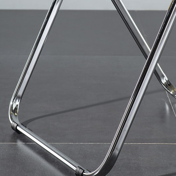 Foldable Dining Side Chair Open Back Armless Single Dining Chair with Metal Legs Clearhalo ' kitchen&dining_furn' 'Dining Chairs' 'Dining Tables & Seating' 'dining_chair' 'furn' 'furn_dining_chair' 'Furniture' 'furniture_dining_chair' 'Kitchen & Dining Furniture' 'kitchen' 1200x1200_4afb8a77-b66d-4239-b71f-5b0472786eb2