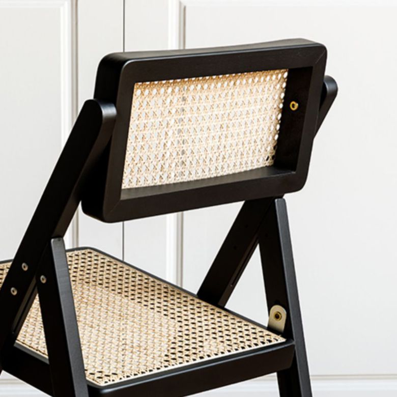 Silla lateral de madera sólida silla de comedor plegable de estilo moderno para casa