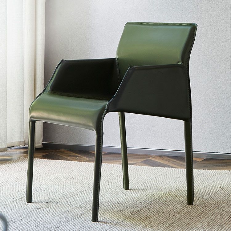 Leather Modern Indoor-Outdoor Chair Restaurant Solid Back Arm Chair Clearhalo ' kitchen&dining_furn' 'Dining Chairs' 'Dining Tables & Seating' 'dining_chair' 'furn' 'furn_dining_chair' 'Furniture' 'furniture_dining_chair' 'Kitchen & Dining Furniture' 'kitchen' 1200x1200_4afef5b2-e239-4d21-8f68-3950e7fd600b